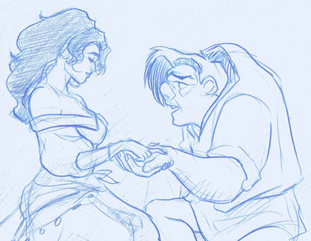 Esmeralda and Quasimodo