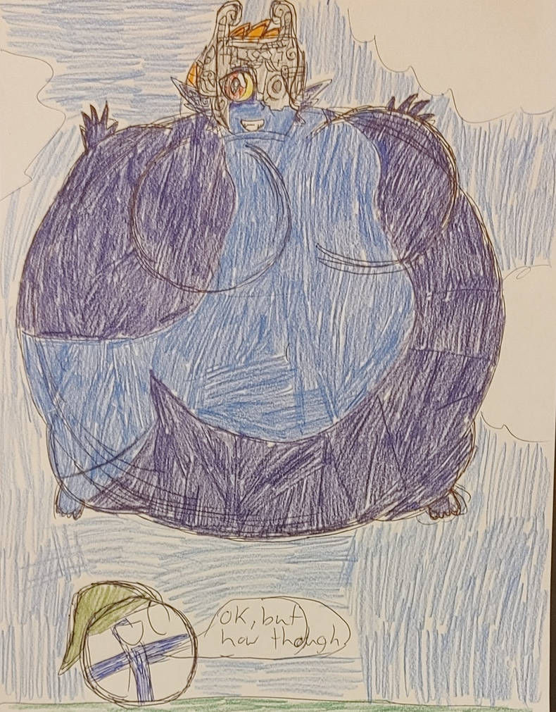 Transformacorp Inflation Midna but she's hyperpregnant by TransformaCorp on DeviantArt