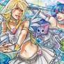 Panty and Stocking puzzle sketch card