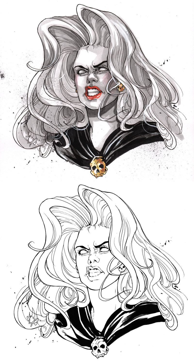 Lady Death pre-Con sketch