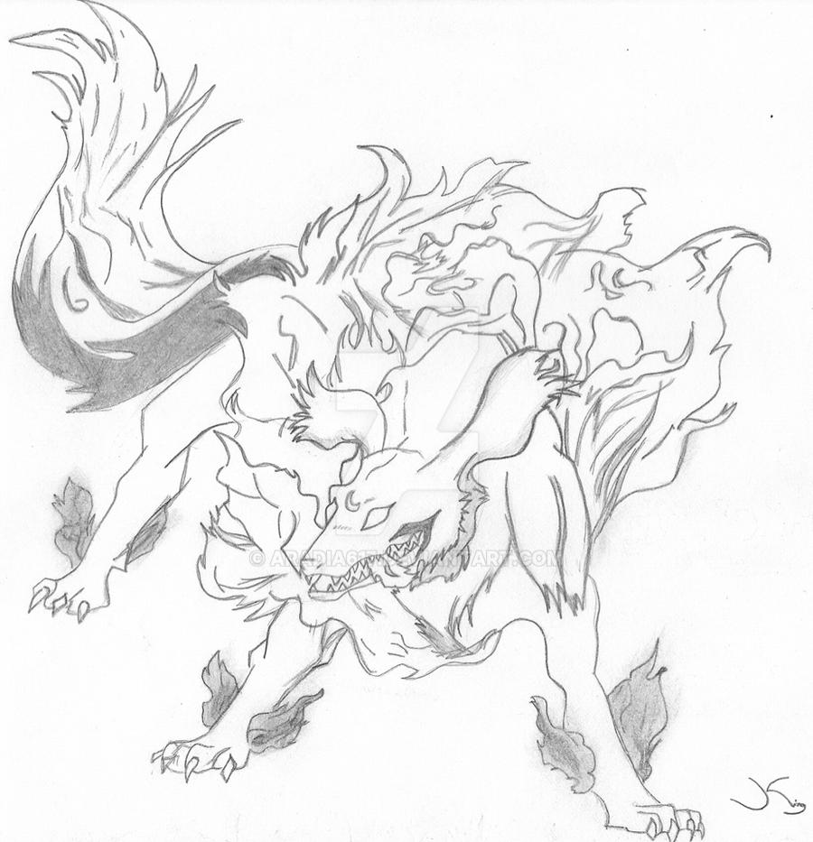 Sesshomaru's Dog Demon Form by Aradia617 on DeviantArt