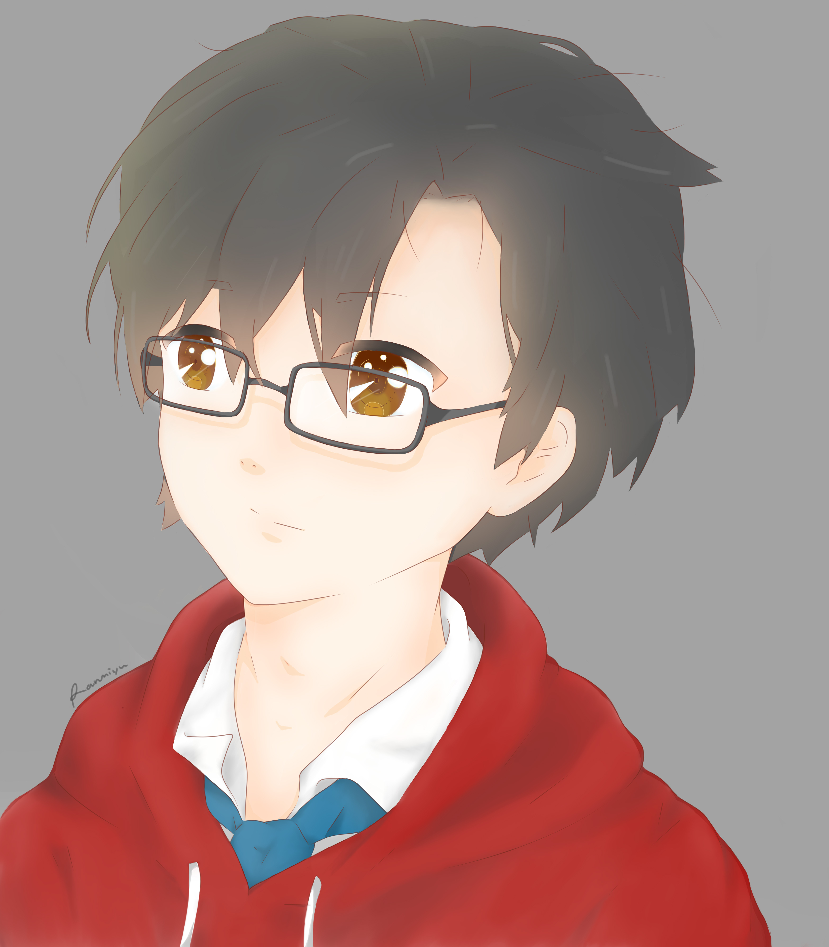 Anime school boy with glasses by Ranmiyu on DeviantArt Anime school boy with glasses by Ranmiyu on DeviantArt