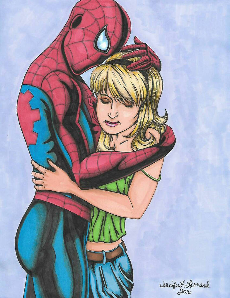 Spider Man And Gwen Stacy By Sunsetrising Art On Deviantart