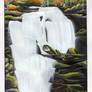 Bald River Falls Mixed Media Painting