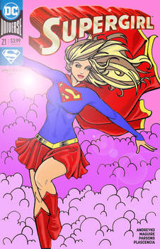 Supergirl Sketch Cover Sunset