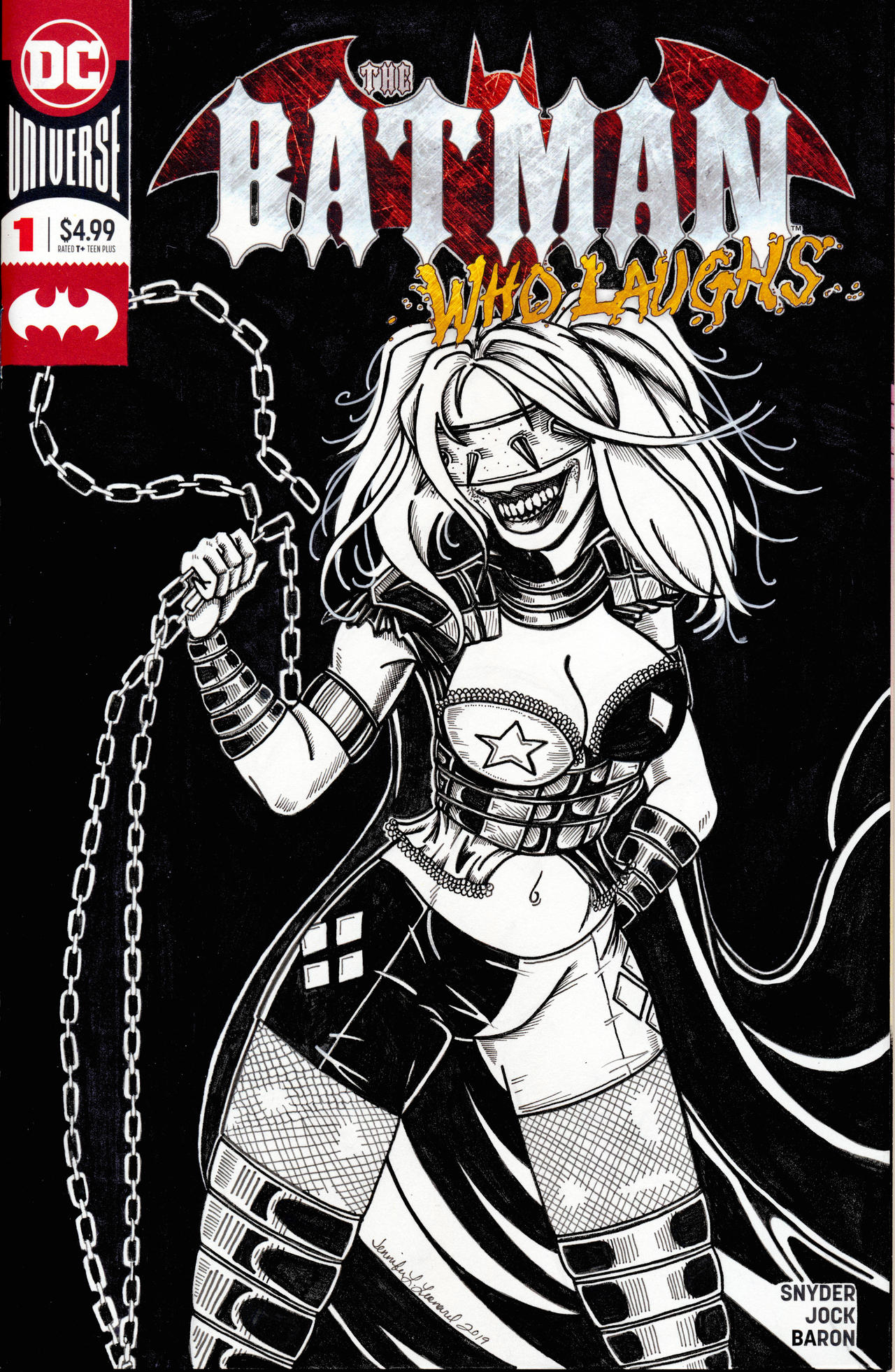 Batman Who Laughs Harley Quinn by SunsetRising-Art on DeviantArt
