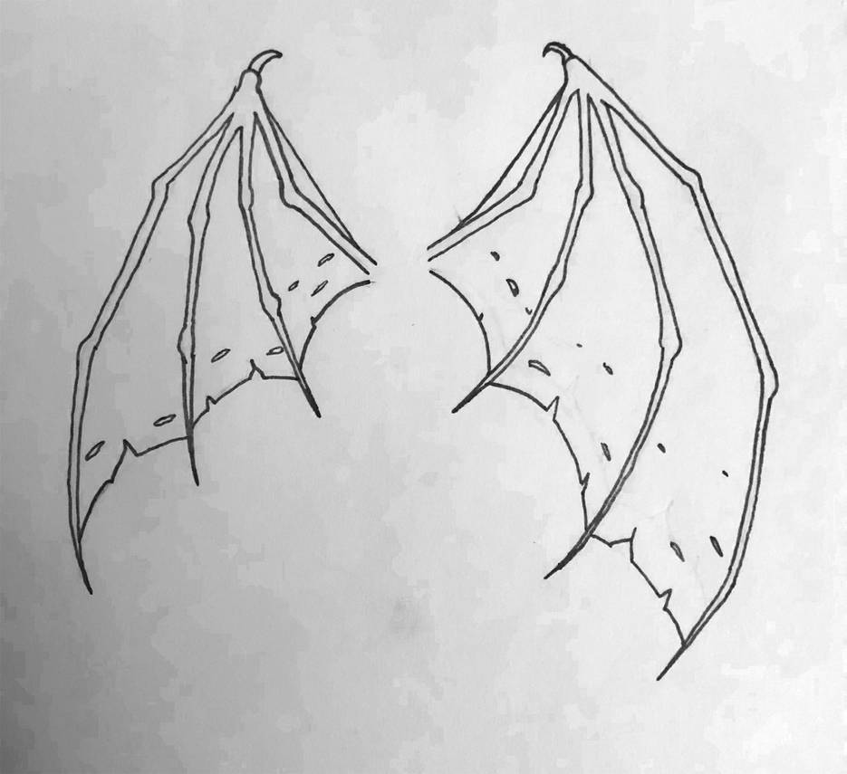 Attempted the Wing Drawing Tutorial by Joey-Cola on DeviantArt