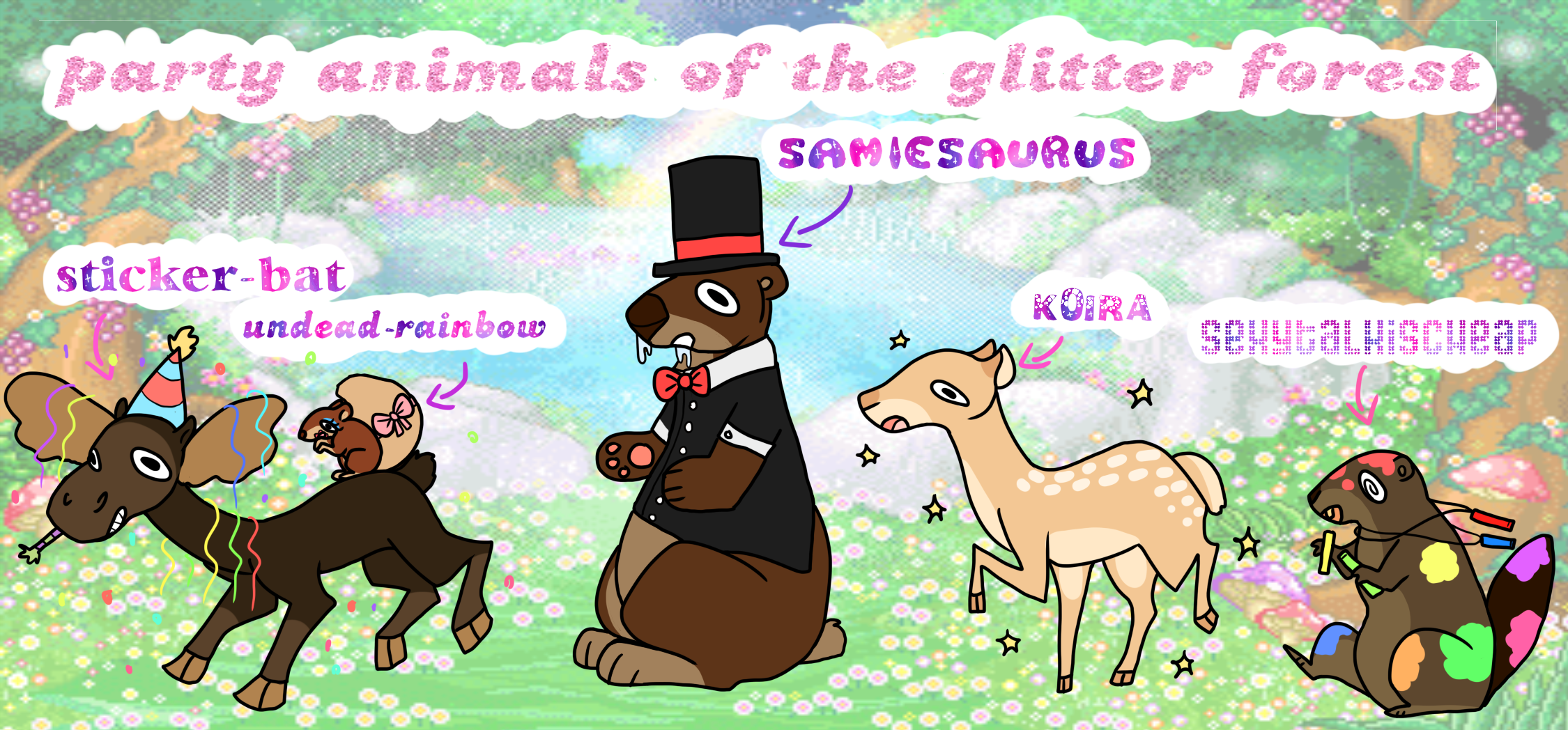 ~*PARTY ANIMALS OF THE GLITTER FOREST*~