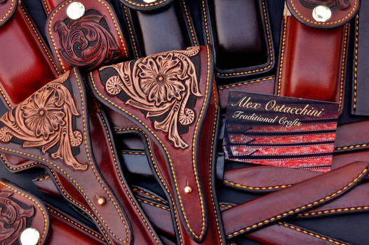 Lots of tooled leather cases