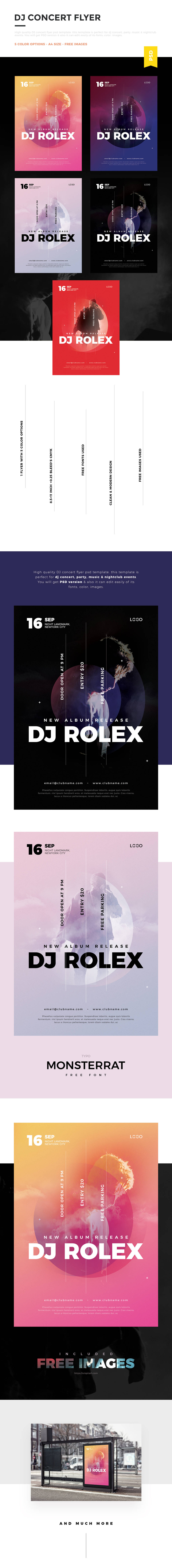 DJ Concert Flyer / DJ Poster by webduckdesign