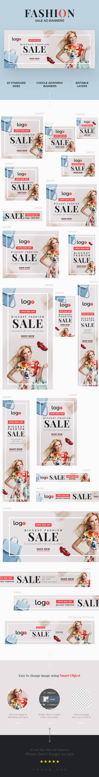 Fashion Sale Ad Banners by webduckdesign