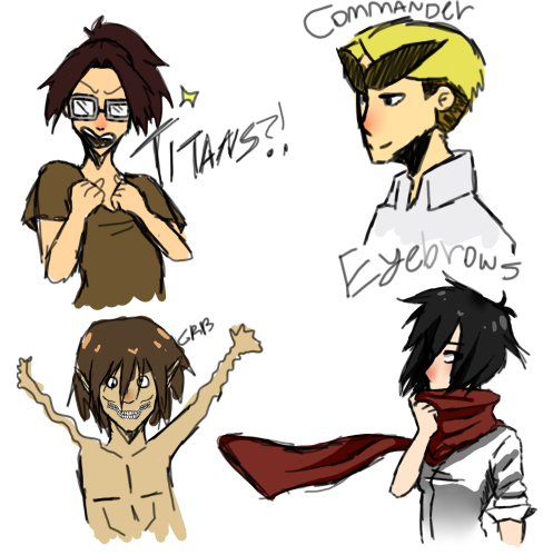 Attack on Titan doodles by ArtbyGhostKitty on DeviantArt