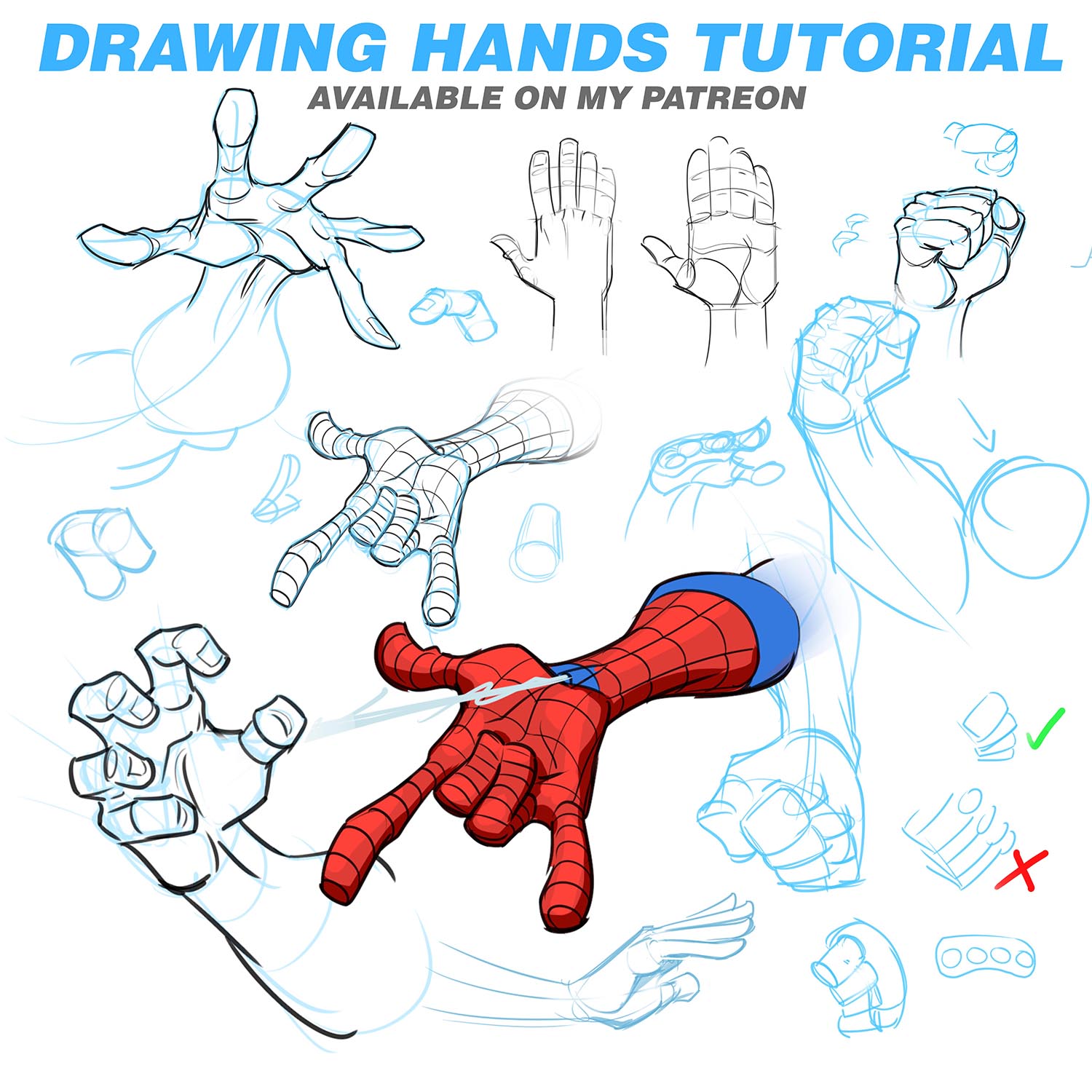 Square Hand Drawing Tutorials Drawing Hands Tutorial by PatrickBrown on DeviantArt
