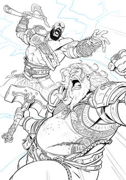 God of War Ragnarok fan art (inks)