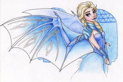 The Ice Dragon Queen: wings and outfit