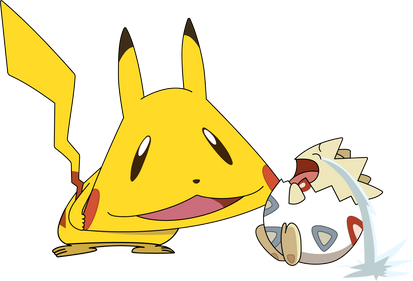 Pichachu And Togepi Funny Face (Vector,png)
