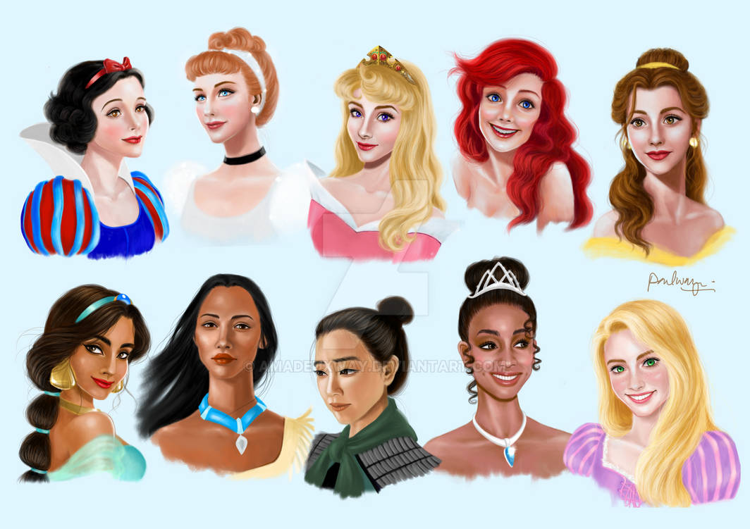 Disney Princesses (real-life model) by AmadeuxWay on DeviantArt