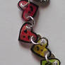 Kawaii rainbow hearts charm