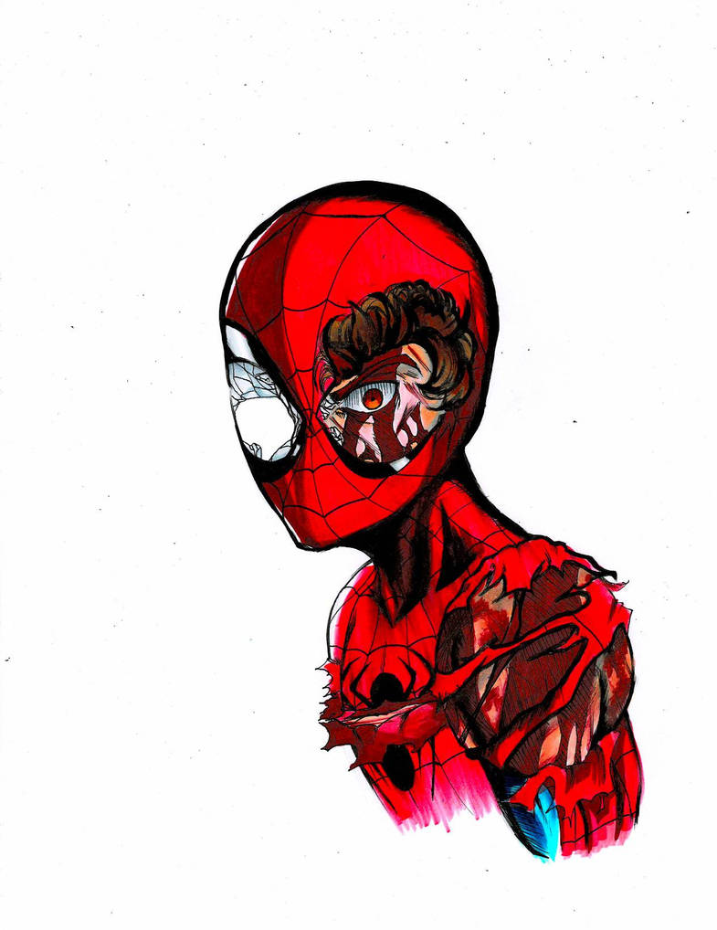 Spider-man Battle Damaged by AtrociousMangaArt on DeviantArt
