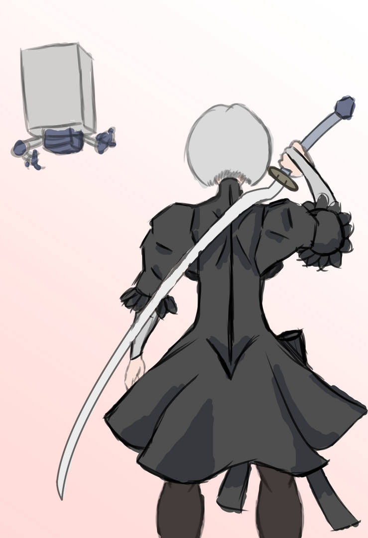 2b colored sketch by StrikerDrawsStuff on DeviantArt