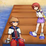 Sora and Kairi On Destiny Island