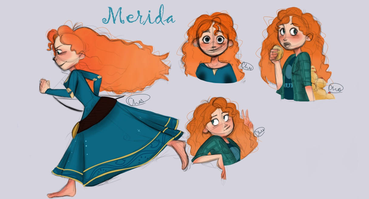 Merida Character Concept Art by PrincessChesnut on DeviantArt
