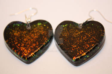 Resin Heart Earrings by Aull About You