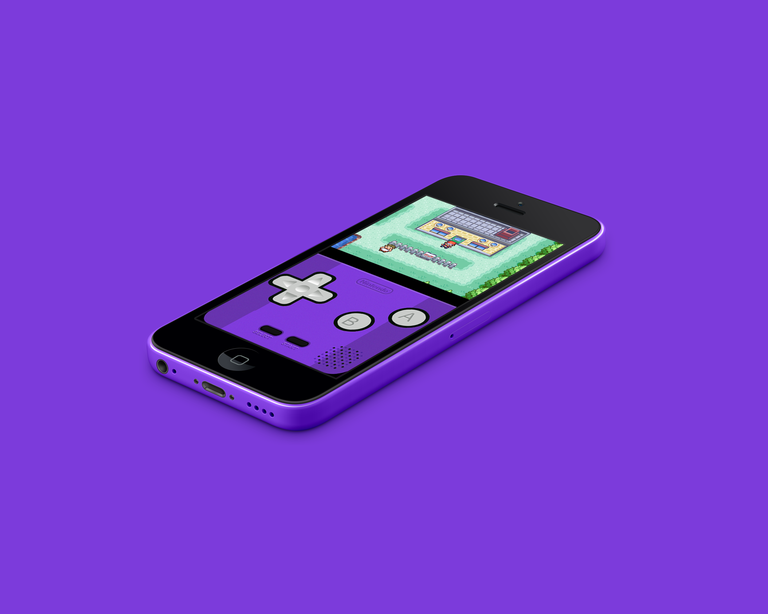 iPhone 5c GBA Purple