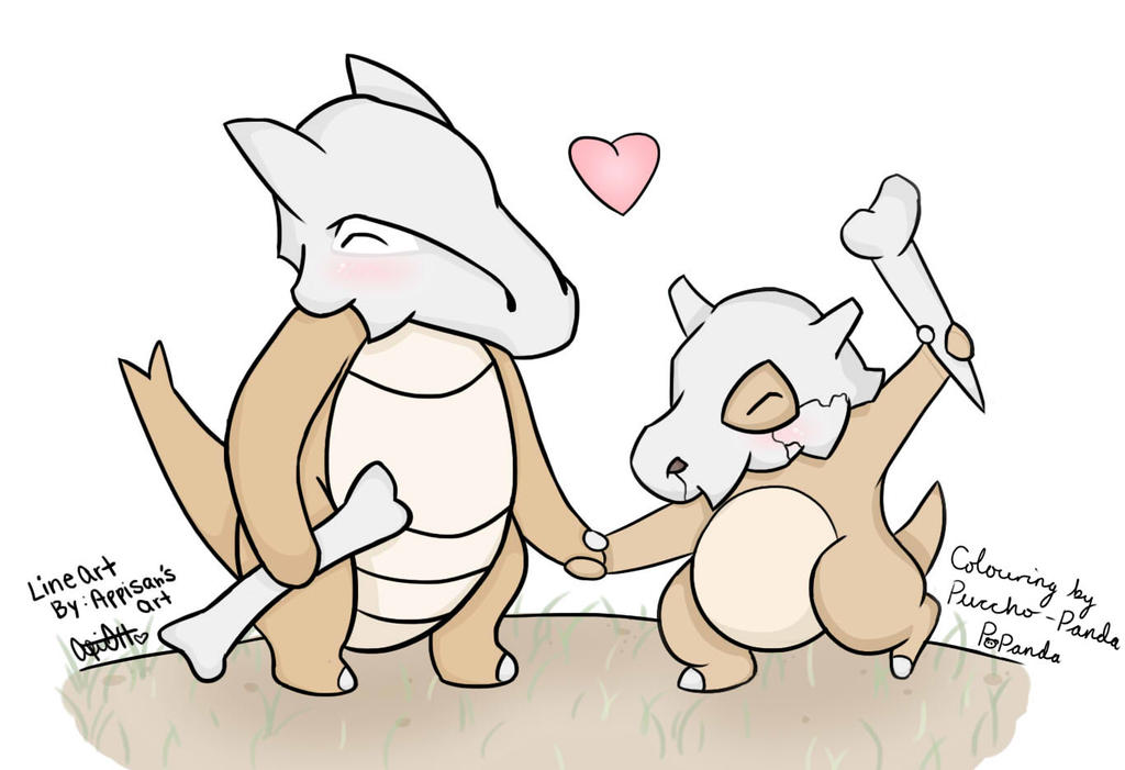 Cubone and Marowak - Lineart Swap w/ Appisan's Art