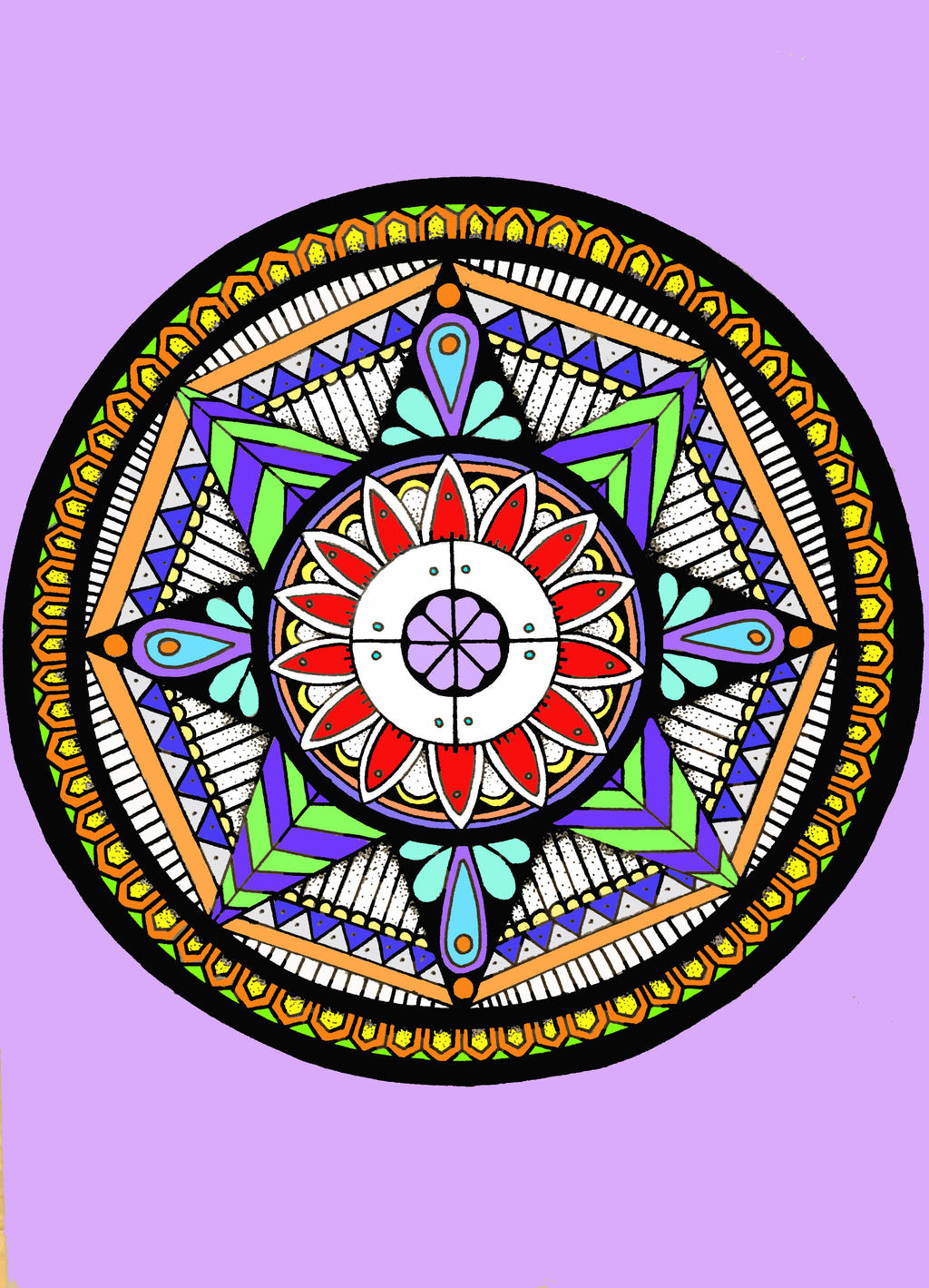Mandala Colour With Background