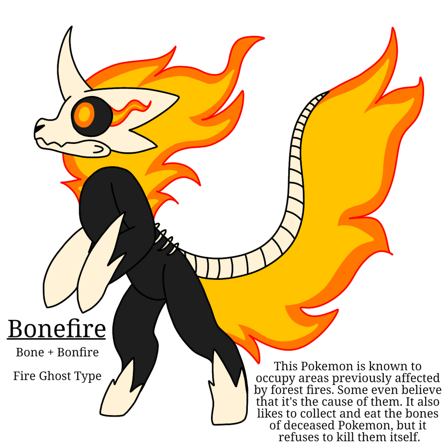 Bonegfire Bonefire Fakemon by ANBpokeball on DeviantArt
