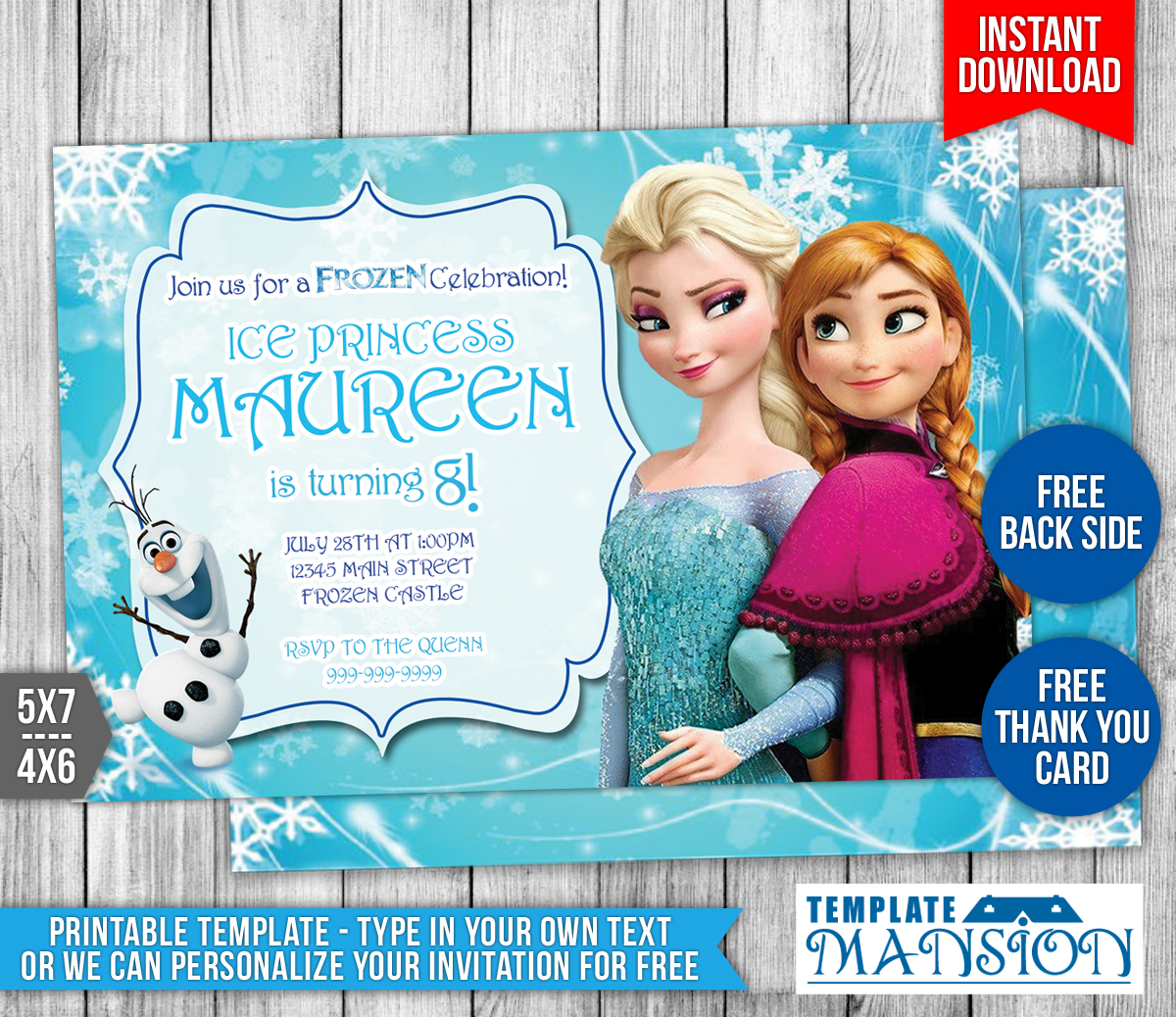 Disney Frozen Birthday Invitation #22 by templatemansion on DeviantArt Throughout Frozen Birthday Card Template