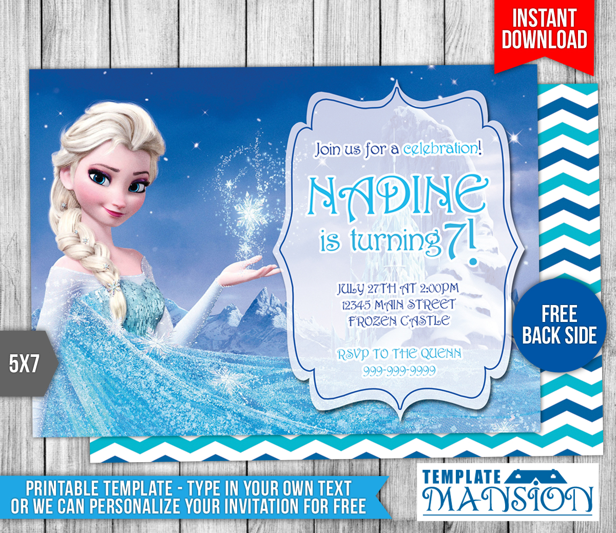 Disney Frozen Elsa Birthday Invitation By Templatemansion On Deviantart