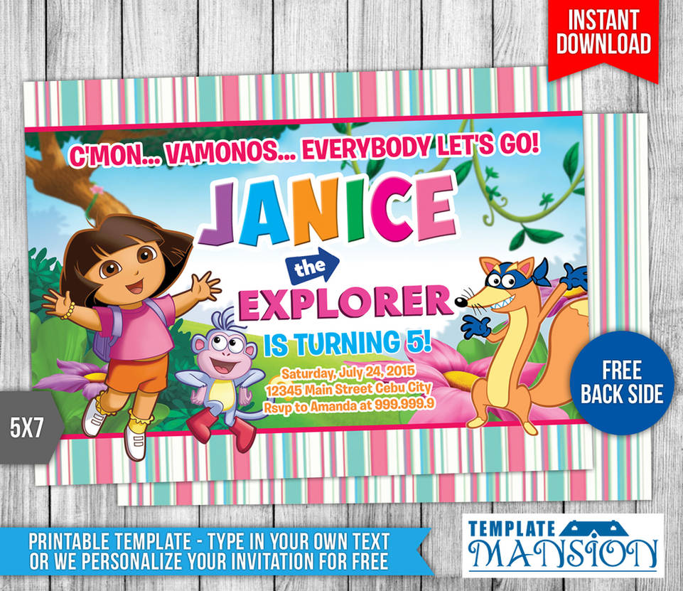 Dora the Explorer Birthday Invitation #4 by templatemansion on DeviantArt dora-the-explorer-birthday-invitation-4-by-templatemansion-on-deviantart