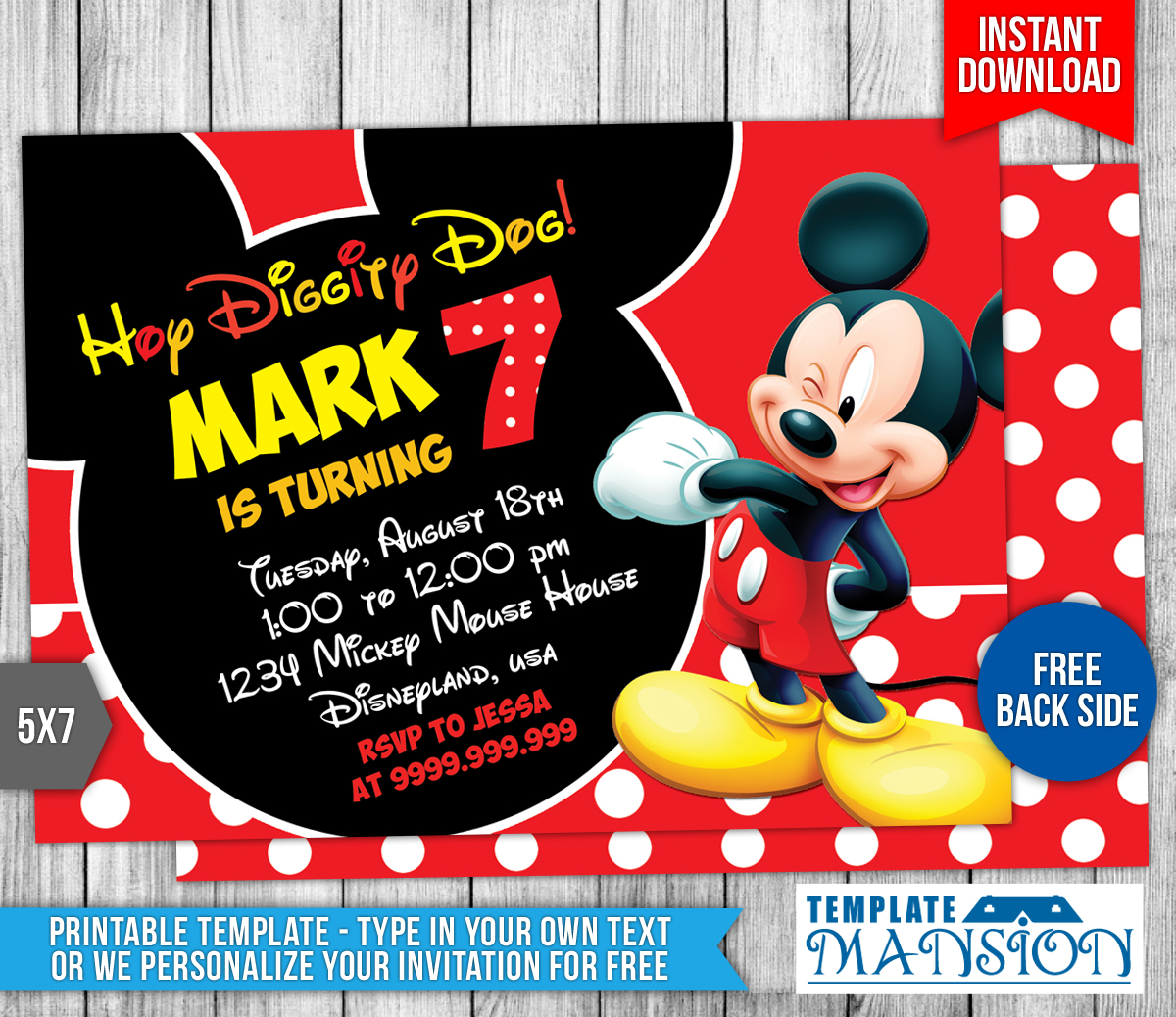 Mickey Mouse Birthday Invitation #4