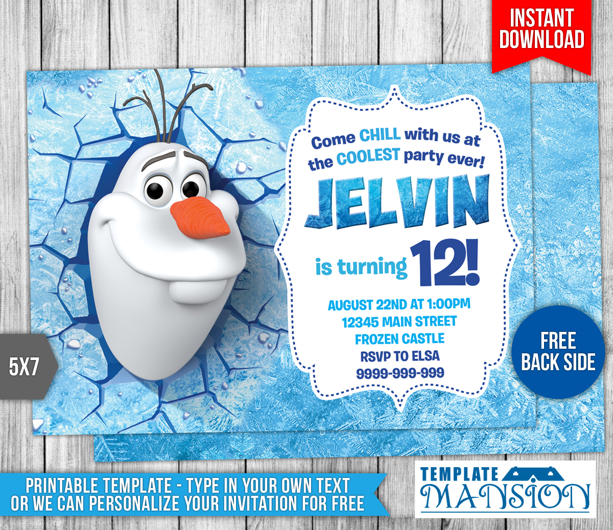 Olaf Disney Frozen Birthday Invitation by templatemansion on DeviantArt olaf-disney-frozen-birthday-invitation-by-templatemansion-on-deviantart