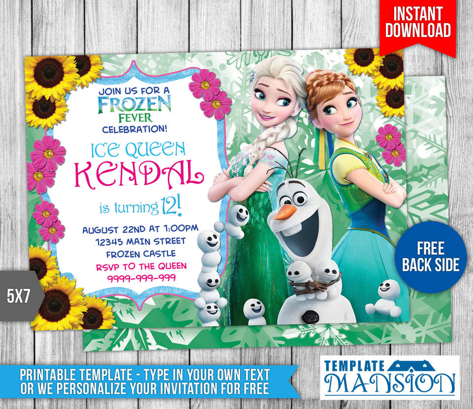Disney Frozen Fever Birthday Invitation by templatemansion