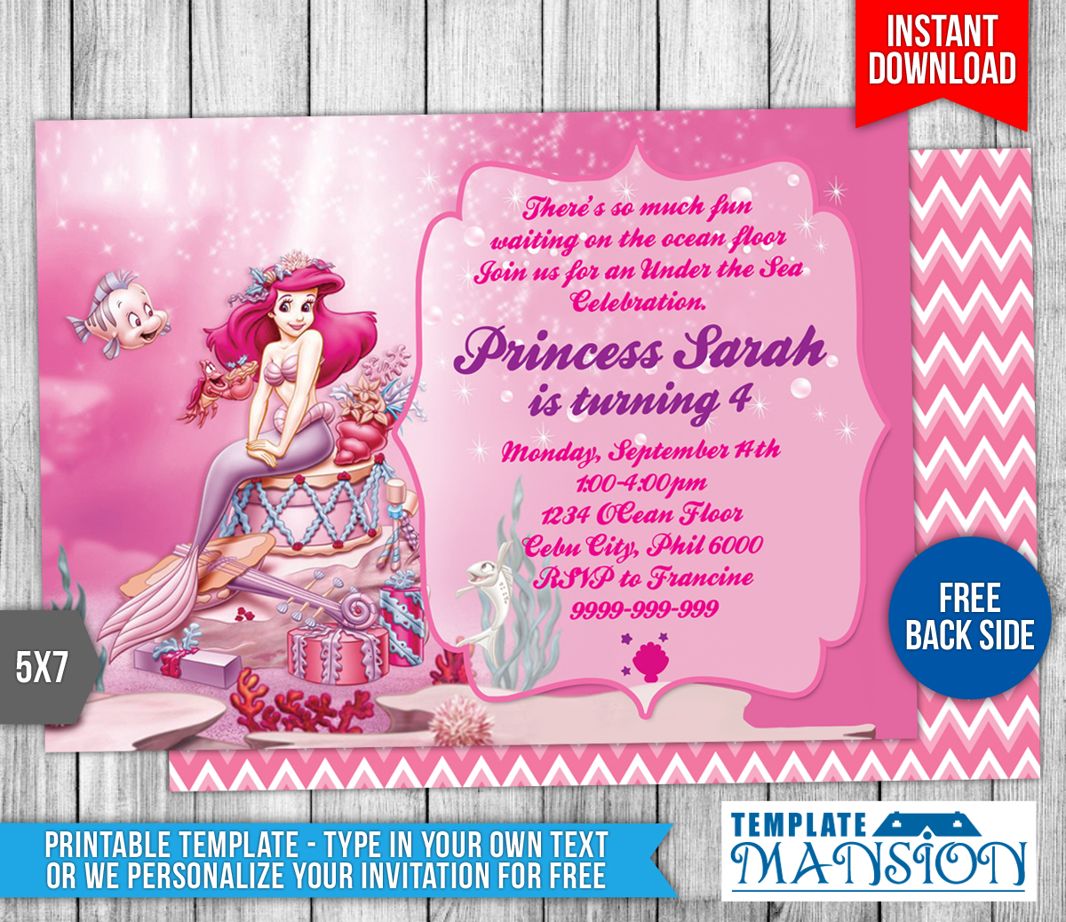 Little Mermaid Birthday Invitation #1 by templatemansion on DeviantArt little-mermaid-birthday-invitation-1-by-templatemansion-on-deviantart