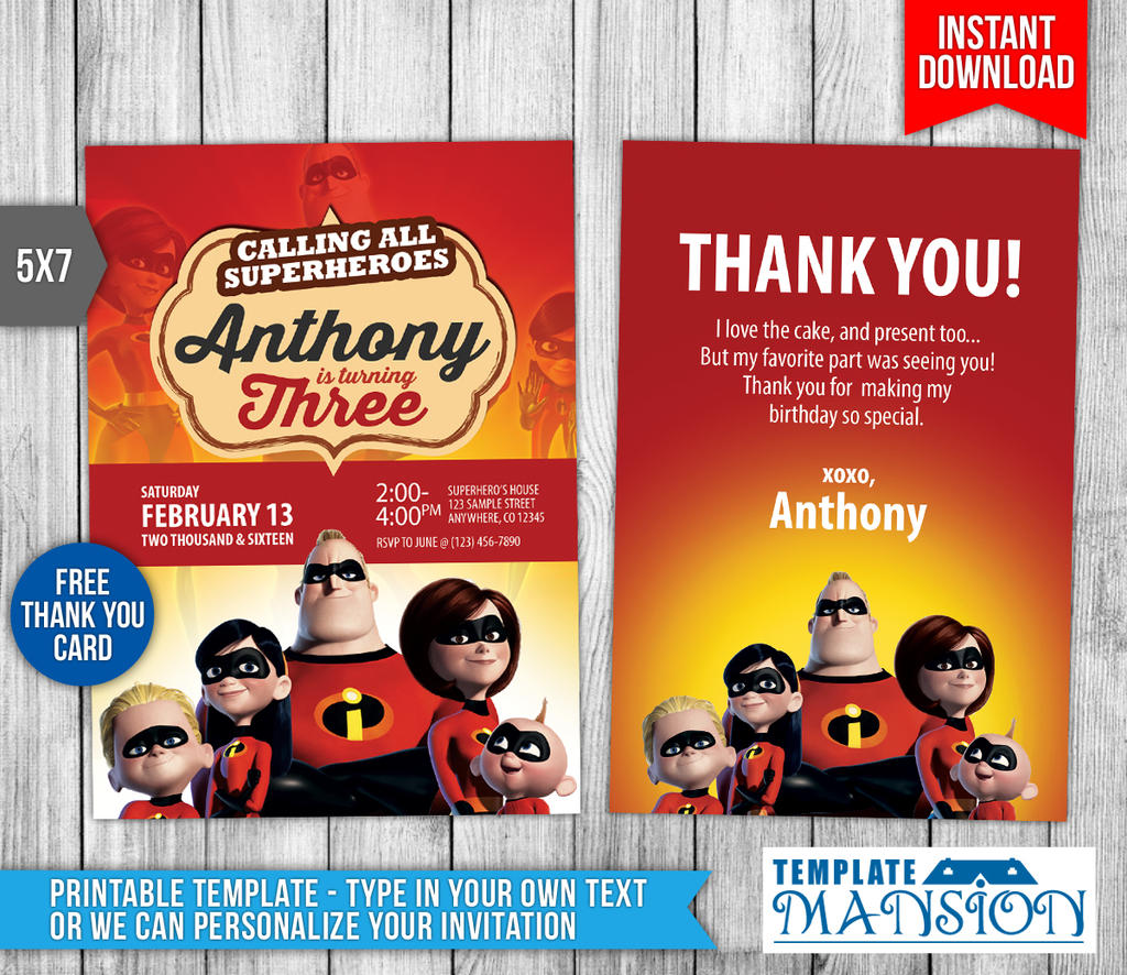 The Incredibles Invitation, Birthday Invitation by templatemansion on DeviantArt the-incredibles-invitation-birthday-invitation-by-templatemansion-on-deviantart