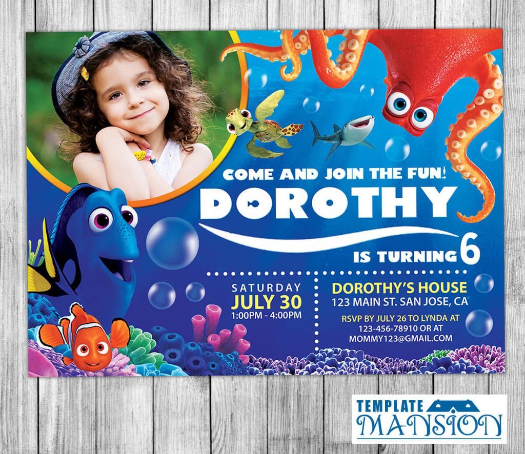 Finding Dory Invitations with FREE Thank You Card by templatemansion on DeviantArt finding-dory-invitations-with-free-thank-you-card-by-templatemansion-on-deviantart