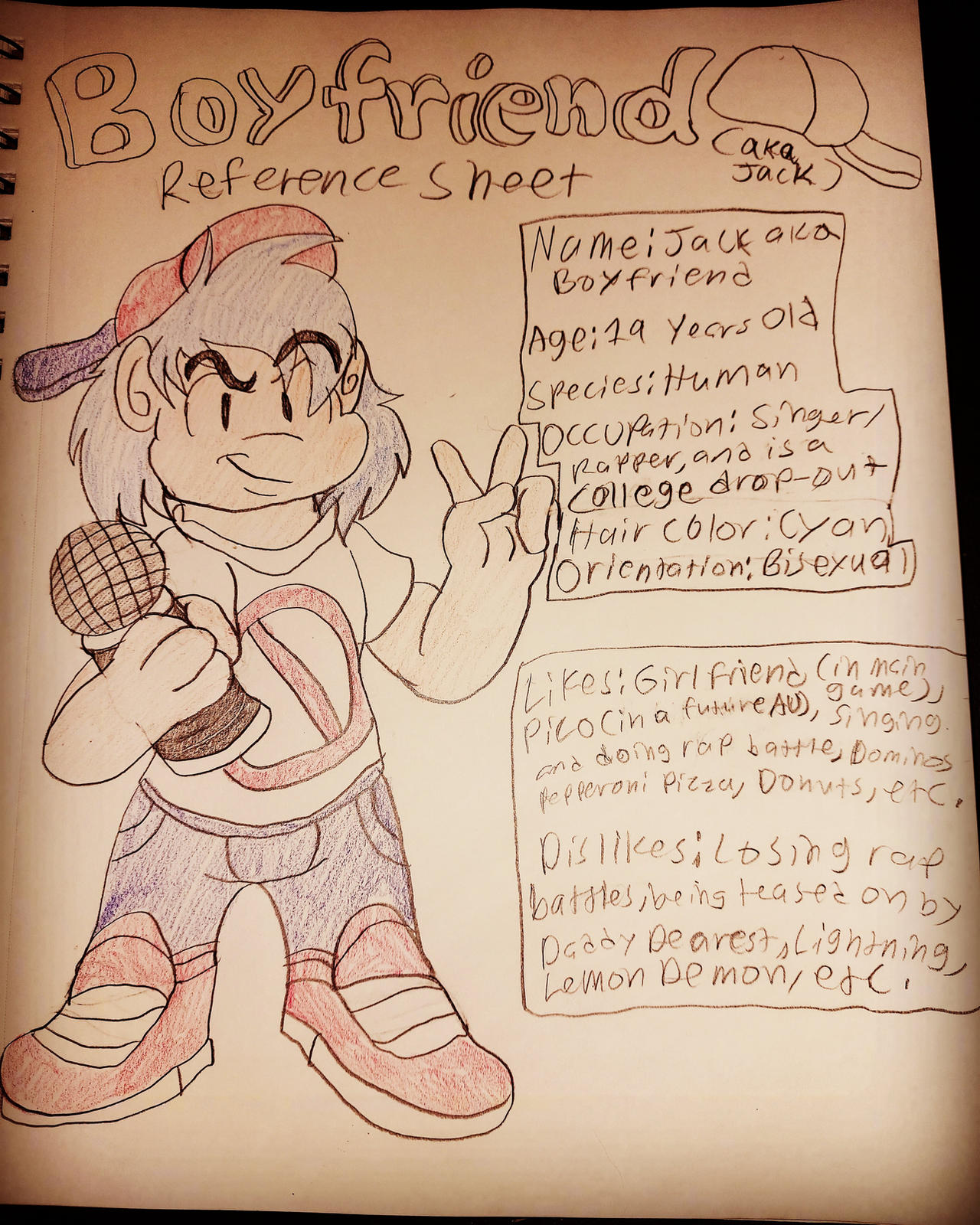Fnf Notes Bf FNF Boyfriend Reference Sheet by NewbornRay on DeviantArt
