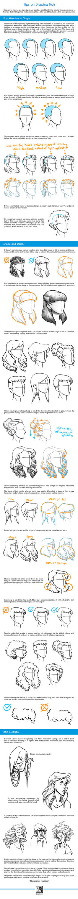 Tips on Drawing Hair Tutorial