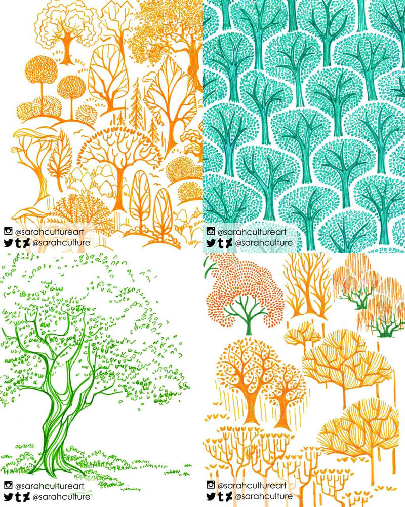 Tree Scatching Tree sketchdump! by SarahCulture on DeviantArt