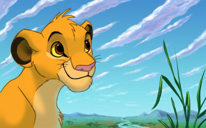 Simba in the savannah by LatifuLioness on DeviantArt