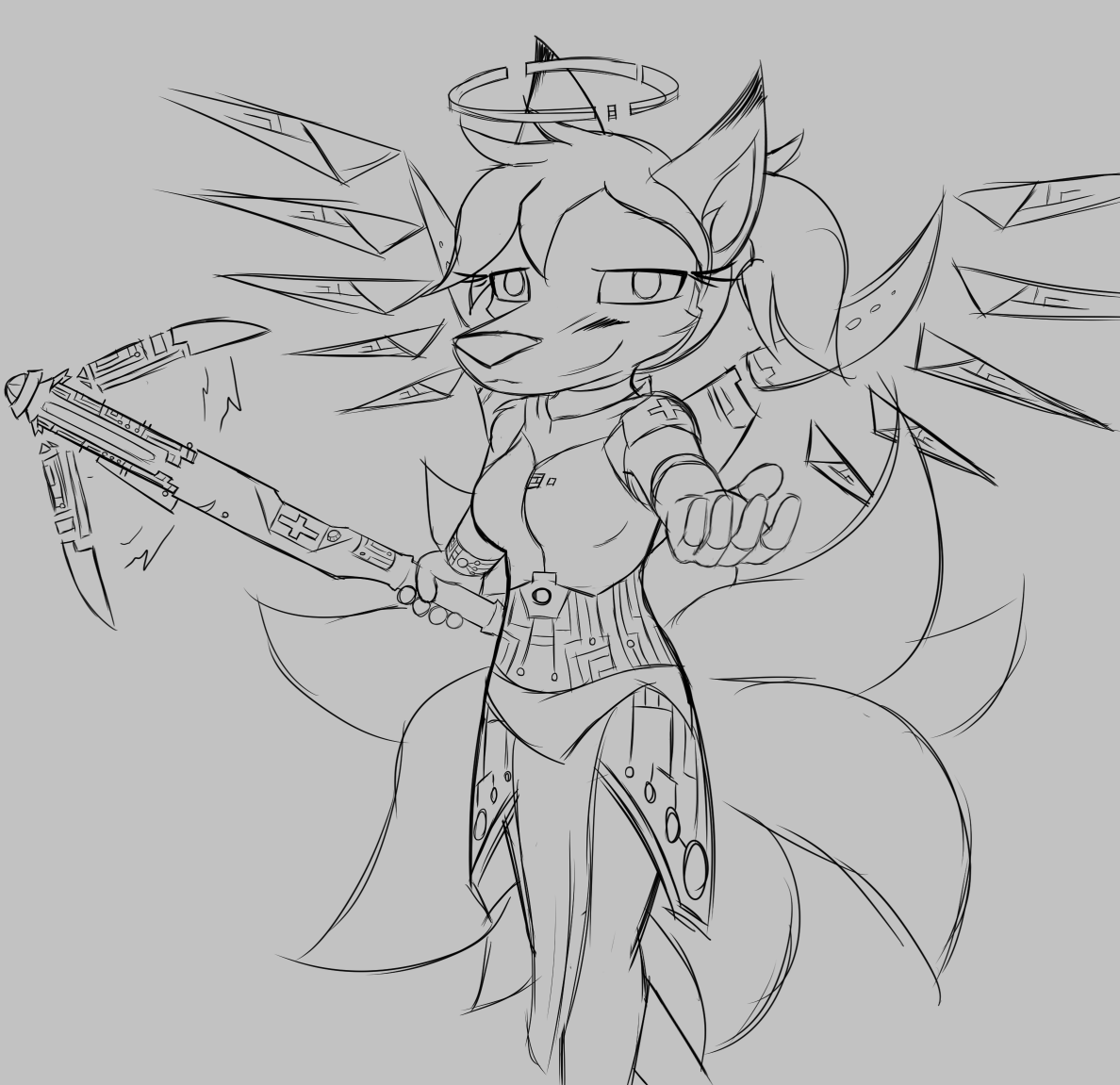 Kitsune Mercy by W0lfmare