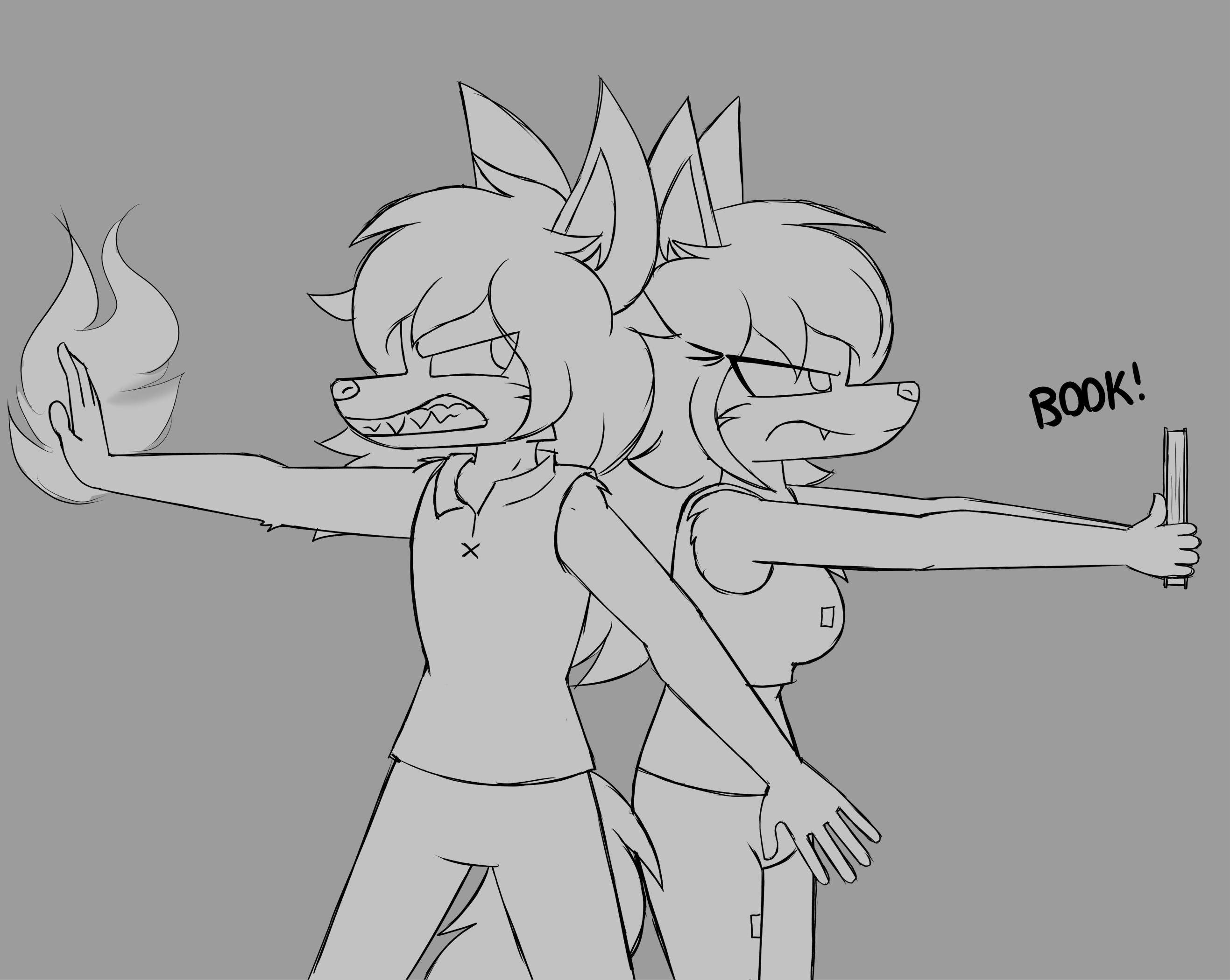 Bernin and Ember Back to Back