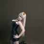 Black Vinyl High Heels Stock