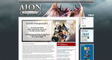 Aion Private Server Site Interface