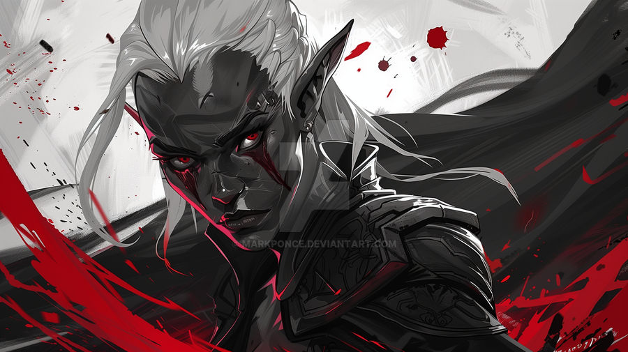 Bloody Drow Elf by MarkPonce on DeviantArt