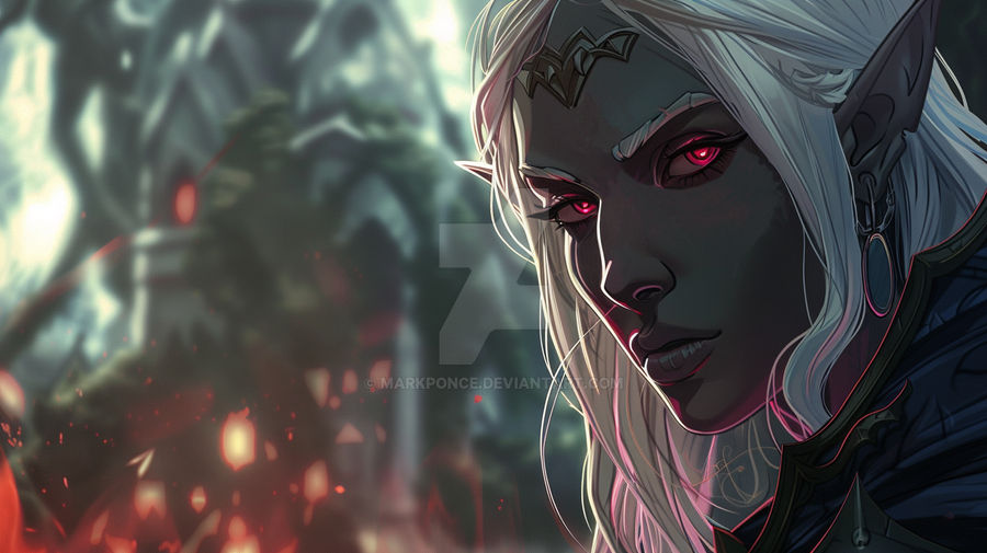 Beautiful Drow Elf by MarkPonce on DeviantArt